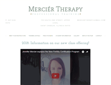 Tablet Screenshot of merciertherapy.com